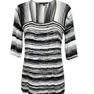 Black and White Striped Mini Dress